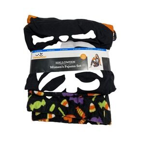 celebrate halloween womens pajama set size 2X XXL 18w 20w glows in dark